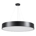 GLOBOSTAR® BURTON 61202 Μοντέρνο Κρεμαστό Φωτιστικό Οροφής LED 75W 8625lm 120° AC 220-240V IP20 Ρυθμιζόμενο Λευκό CCT με Χειριστήριο από 2700K έως 6000K Dimmable - Lumileds SMD Chip - Μαύρο Ματ - Μ60 x Π60 x Υ8cm - 3 Χρόνια Εγγύηση - Image 3