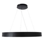 GLOBOSTAR® BURTON 61204 Μοντέρνο Κρεμαστό Φωτιστικό Οροφής LED 100W 11020lm 120° AC 220-240V IP20 Ρυθμιζόμενο Λευκό CCT με Χειριστήριο από 2700K έως 6000K Dimmable - Lumileds SMD Chip - Μαύρο Ματ - Μ80 x Π80 x Υ8cm - 3 Χρόνια Εγγύηση - Image 3