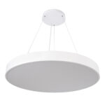 GLOBOSTAR® BURTON 61205 Μοντέρνο Κρεμαστό Φωτιστικό Οροφής LED 100W 11020lm 120° AC 220-240V IP20 Ρυθμιζόμενο Λευκό CCT με Χειριστήριο από 2700K έως 6000K Dimmable - Lumileds SMD Chip - Λευκό Ματ - Μ80 x Π80 x Υ8cm - 3 Χρόνια Εγγύηση - Image 2