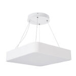 GLOBOSTAR® KAMALA 61207 Μοντέρνο Κρεμαστό Φωτιστικό Οροφής LED 67W 7370lm 120° AC 220-240V IP20 Ρυθμιζόμενο Λευκό CCT με Χειριστήριο από 2700K έως 6000K Dimmable - Lumileds SMD Chip - Λευκό Ματ - Μ40 x Π40 x Υ8cm - 3 Χρόνια Εγγύηση - Image 3
