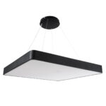 GLOBOSTAR® KAMALA 61210-P Μοντέρνο Κρεμαστό Φωτιστικό Οροφής LED 100W 11020lm 120° AC 220-240V IP20 Ρυθμιζόμενο Λευκό CCT με Χειριστήριο από 2700K έως 6000K Dimmable - Lumileds SMD Chip - Μαύρο Ματ - Μ80 x Π80 x Υ8cm - 3 Χρόνια Εγγύηση - Image 4
