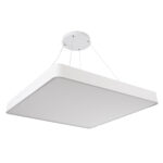 GLOBOSTAR® KAMALA 61211-P Μοντέρνο Κρεμαστό Φωτιστικό Οροφής LED 100W 11020lm 120° AC 220-240V IP20 Ρυθμιζόμενο Λευκό CCT με Χειριστήριο από 2700K έως 6000K Dimmable - Lumileds SMD Chip - Λευκό Ματ - Μ80 x Π80 x Υ8cm - 3 Χρόνια Εγγύηση - Image 3