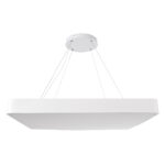 GLOBOSTAR® KAMALA 61211-P Μοντέρνο Κρεμαστό Φωτιστικό Οροφής LED 100W 11020lm 120° AC 220-240V IP20 Ρυθμιζόμενο Λευκό CCT με Χειριστήριο από 2700K έως 6000K Dimmable - Lumileds SMD Chip - Λευκό Ματ - Μ80 x Π80 x Υ8cm - 3 Χρόνια Εγγύηση - Image 5