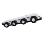 GLOBOSTAR® NESPO 61214 Μοντέρνο Φωτιστικό Οροφής LED 48W 5376lm 360° & 45° AC 220-240V IP20 Ρυθμιζόμενο Λευκό CCT με On/Off 2700K/4500K/6000K - Lumileds SMD Chip - Μαύρο Ματ - Μ80 x Π13 x Υ6.5cm - 3 Χρόνια Εγγύηση - Image 3