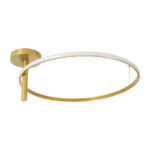 GLOBOSTAR® VERONA 61225 Μοντέρνο Φωτιστικό Οροφής LED 36W 4032lm 360° AC 220-240V IP20 Ρυθμιζόμενο Λευκό CCT με On/Off 2700K/4500K/6000K - Lumileds SMD Chip - Χρυσό Βούρτσας - Μ60 x Π60 x Υ23cm - 3 Χρόνια Εγγύηση - Image 5