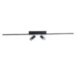 GLOBOSTAR® BARETTI 61226 Μοντέρνο Φωτιστικό Οροφής LED 24W 2688lm 160° & 45° AC 220-240V IP20 Ρυθμιζόμενο Λευκό CCT με On/Off 2700K/4500K/6000K - Lumileds SMD Chip - Μαύρο Ματ - Μ80 x Π5 x Υ15cm - 3 Χρόνια Εγγύηση - Image 3