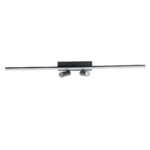 GLOBOSTAR® BARETTI 61226 Μοντέρνο Φωτιστικό Οροφής LED 24W 2688lm 160° & 45° AC 220-240V IP20 Ρυθμιζόμενο Λευκό CCT με On/Off 2700K/4500K/6000K - Lumileds SMD Chip - Μαύρο Ματ - Μ80 x Π5 x Υ15cm - 3 Χρόνια Εγγύηση - Image 4