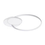 GLOBOSTAR® CIRCUO 61230 Μοντέρνο Φωτιστικό Οροφής LED 75W 8400lm 360° AC 220-240V IP20 Ρυθμιζόμενο Λευκό CCT με Χειριστήριο από 2700K έως 6000K Dimmable - Lumileds SMD Chip - Λευκό Ματ - Μ53 x Π42.5 x Υ9cm - 3 Χρόνια Εγγύηση - Image 5