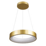 GLOBOSTAR® SALEM 61243 Μοντέρνο Κρεμαστό Φωτιστικό Οροφής LED 75W 8625lm 120° AC 220-240V IP20 Ρυθμιζόμενο Λευκό CCT με Χειριστήριο από 2700K έως 6000K Dimmable - Lumileds SMD Chip - Χρυσό - Μ45 x Π45 x Υ6cm - 3 Χρόνια Εγγύηση - Image 3