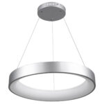 GLOBOSTAR® SALEM 61246 Μοντέρνο Κρεμαστό Φωτιστικό Οροφής LED 105W 12075lm 120° AC 220-240V IP20 Ρυθμιζόμενο Λευκό CCT με Χειριστήριο από 2700K έως 6000K Dimmable - Lumileds SMD Chip - Γκρι - Μ60 x Π60 x Υ6cm - 3 Χρόνια Εγγύηση - Image 3