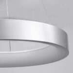 GLOBOSTAR® SALEM 61246 Μοντέρνο Κρεμαστό Φωτιστικό Οροφής LED 105W 12075lm 120° AC 220-240V IP20 Ρυθμιζόμενο Λευκό CCT με Χειριστήριο από 2700K έως 6000K Dimmable - Lumileds SMD Chip - Γκρι - Μ60 x Π60 x Υ6cm - 3 Χρόνια Εγγύηση - Image 6