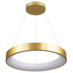 GLOBOSTAR® SALEM 61247 Μοντέρνο Κρεμαστό Φωτιστικό Οροφής LED 105W 12075lm 120° AC 220-240V IP20 Ρυθμιζόμενο Λευκό CCT με Χειριστήριο από 2700K έως 6000K Dimmable - Lumileds SMD Chip - Χρυσό - Μ60 x Π60 x Υ6cm - 3 Χρόνια Εγγύηση - Image 3