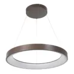 GLOBOSTAR® SALEM 61248 Μοντέρνο Κρεμαστό Φωτιστικό Οροφής LED 105W 12075lm 120° AC 220-240V IP20 Ρυθμιζόμενο Λευκό CCT με Χειριστήριο από 2700K έως 6000K Dimmable - Lumileds SMD Chip - Καφέ Ματ - Μ60 x Π60 x Υ6cm - 3 Χρόνια Εγγύηση - Image 2