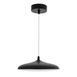GLOBOSTAR® BARON 61251 Μοντέρνο Κρεμαστό Φωτιστικό Οροφής LED 12W 1440lm 120° AC 220-240V IP20 Ρυθμιζόμενο Λευκό CCT με On/Off 2700K/4500K/6000K - Lumileds SMD Chip - Μαύρο Ματ - Μ25 x Π25 x Υ8cm - 3 Χρόνια Εγγύηση - Image 4