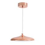 GLOBOSTAR® BARON 61253 Μοντέρνο Κρεμαστό Φωτιστικό Οροφής LED 12W 1440lm 120° AC 220-240V IP20 Ρυθμιζόμενο Λευκό CCT με On/Off 2700K/4500K/6000K - Lumileds SMD Chip - Ροζ Χρυσό - Μ25 x Π25 x Υ8cm - 3 Χρόνια Εγγύηση - Image 4