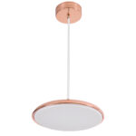 GLOBOSTAR® BARON 61253 Μοντέρνο Κρεμαστό Φωτιστικό Οροφής LED 12W 1440lm 120° AC 220-240V IP20 Ρυθμιζόμενο Λευκό CCT με On/Off 2700K/4500K/6000K - Lumileds SMD Chip - Ροζ Χρυσό - Μ25 x Π25 x Υ8cm - 3 Χρόνια Εγγύηση - Image 5