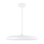 GLOBOSTAR® BARON 61255 Μοντέρνο Κρεμαστό Φωτιστικό Οροφής LED 24W 2880lm 120° AC 220-240V IP20 Ρυθμιζόμενο Λευκό CCT με On/Off 2700K/4500K/6000K - Lumileds SMD Chip - Λευκό Ματ - Μ40 x Π40 x Υ10cm - 3 Χρόνια Εγγύηση - Image 4