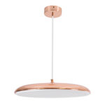 GLOBOSTAR® BARON 61256 Μοντέρνο Κρεμαστό Φωτιστικό Οροφής LED 24W 2880lm 120° AC 220-240V IP20 Ρυθμιζόμενο Λευκό CCT με On/Off 2700K/4500K/6000K - Lumileds SMD Chip - Ροζ Χρυσό - Μ40 x Π40 x Υ10cm - 3 Χρόνια Εγγύηση - Image 3