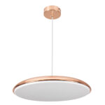 GLOBOSTAR® BARON 61256 Μοντέρνο Κρεμαστό Φωτιστικό Οροφής LED 24W 2880lm 120° AC 220-240V IP20 Ρυθμιζόμενο Λευκό CCT με On/Off 2700K/4500K/6000K - Lumileds SMD Chip - Ροζ Χρυσό - Μ40 x Π40 x Υ10cm - 3 Χρόνια Εγγύηση - Image 5