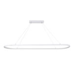 GLOBOSTAR® BOLIVAR 61272 Μοντέρνο Κρεμαστό Φωτιστικό Οροφής LED 54W 6210lm 360° AC 220-240V IP20 Ρυθμιζόμενο Λευκό CCT με Χειριστήριο από 2700K έως 6000K Dimmable - Lumileds SMD Chip - Λευκό Ματ - Μ120 x Π30 x Υ2cm - 3 Χρόνια Εγγύηση - Image 4