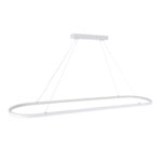 GLOBOSTAR® BOLIVAR 61272 Μοντέρνο Κρεμαστό Φωτιστικό Οροφής LED 54W 6210lm 360° AC 220-240V IP20 Ρυθμιζόμενο Λευκό CCT με Χειριστήριο από 2700K έως 6000K Dimmable - Lumileds SMD Chip - Λευκό Ματ - Μ120 x Π30 x Υ2cm - 3 Χρόνια Εγγύηση - Image 6