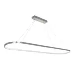 GLOBOSTAR® BOLIVAR 61273 Μοντέρνο Κρεμαστό Φωτιστικό Οροφής LED 54W 6210lm 360° AC 220-240V IP20 Ρυθμιζόμενο Λευκό CCT με Χειριστήριο από 2700K έως 6000K Dimmable - Lumileds SMD Chip - Νίκελ Βούρτσας - Μ120 x Π30 x Υ2cm - 3 Χρόνια Εγγύηση - Image 2