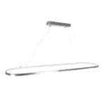 GLOBOSTAR® BOLIVAR 61273 Μοντέρνο Κρεμαστό Φωτιστικό Οροφής LED 54W 6210lm 360° AC 220-240V IP20 Ρυθμιζόμενο Λευκό CCT με Χειριστήριο από 2700K έως 6000K Dimmable - Lumileds SMD Chip - Νίκελ Βούρτσας - Μ120 x Π30 x Υ2cm - 3 Χρόνια Εγγύηση - Image 5
