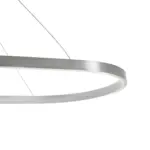 GLOBOSTAR® BOLIVAR 61273 Μοντέρνο Κρεμαστό Φωτιστικό Οροφής LED 54W 6210lm 360° AC 220-240V IP20 Ρυθμιζόμενο Λευκό CCT με Χειριστήριο από 2700K έως 6000K Dimmable - Lumileds SMD Chip - Νίκελ Βούρτσας - Μ120 x Π30 x Υ2cm - 3 Χρόνια Εγγύηση - Image 6