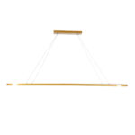 GLOBOSTAR® BOLIVAR 61274 Μοντέρνο Κρεμαστό Φωτιστικό Οροφής LED 54W 6210lm 360° AC 220-240V IP20 Ρυθμιζόμενο Λευκό CCT με Χειριστήριο από 2700K έως 6000K Dimmable - Lumileds SMD Chip - Χρυσό Βούρτσας - Μ120 x Π30 x Υ2cm - 3 Χρόνια Εγγύηση - Image 5