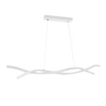 GLOBOSTAR® MORALES 61276 Μοντέρνο Κρεμαστό Φωτιστικό Οροφής LED 54W 6048lm 300° AC 220-240V IP20 Ρυθμιζόμενο Λευκό CCT με Χειριστήριο από 2700K έως 6000K Dimmable - Lumileds SMD Chip - Λευκό Ματ - Μ90 x Π14 x Υ14cm - 3 Χρόνια Εγγύηση - Image 3
