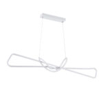 GLOBOSTAR® DOLORES 61280 Μοντέρνο Κρεμαστό Φωτιστικό Οροφής LED 105W 11760lm 300° AC 220-240V IP20 Ρυθμιζόμενο Λευκό CCT με Χειριστήριο από 2700K έως 6000K Dimmable - Lumileds SMD Chip - Λευκό Ματ - Μ110 x Π17 x Υ17.5cm - 3 Χρόνια Εγγύηση - Image 3
