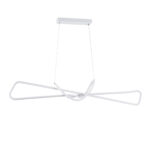 GLOBOSTAR® DOLORES 61280 Μοντέρνο Κρεμαστό Φωτιστικό Οροφής LED 105W 11760lm 300° AC 220-240V IP20 Ρυθμιζόμενο Λευκό CCT με Χειριστήριο από 2700K έως 6000K Dimmable - Lumileds SMD Chip - Λευκό Ματ - Μ110 x Π17 x Υ17.5cm - 3 Χρόνια Εγγύηση - Image 4