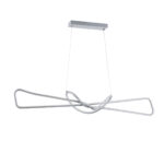 GLOBOSTAR® DOLORES 61281 Μοντέρνο Κρεμαστό Φωτιστικό Οροφής LED 105W 11760lm 300° AC 220-240V IP20 Ρυθμιζόμενο Λευκό CCT με Χειριστήριο από 2700K έως 6000K Dimmable - Lumileds SMD Chip - Νίκελ Βούρτσας - Μ110 x Π17 x Υ17.5cm - 3 Χρόνια Εγγύηση - Image 4