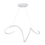 GLOBOSTAR® SPIRALE 61284 Μοντέρνο Κρεμαστό Φωτιστικό Οροφής LED 75W 8400lm 300° AC 220-240V IP20 Ρυθμιζόμενο Λευκό CCT με Χειριστήριο από 2700K έως 6000K Dimmable - Lumileds SMD Chip - Λευκό Ματ - Μ72 x Π25 x Υ30cm - 3 Χρόνια Εγγύηση - Image 3