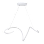 GLOBOSTAR® SPIRALE 61284 Μοντέρνο Κρεμαστό Φωτιστικό Οροφής LED 75W 8400lm 300° AC 220-240V IP20 Ρυθμιζόμενο Λευκό CCT με Χειριστήριο από 2700K έως 6000K Dimmable - Lumileds SMD Chip - Λευκό Ματ - Μ72 x Π25 x Υ30cm - 3 Χρόνια Εγγύηση - Image 4