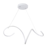 GLOBOSTAR® SPIRALE 61284 Μοντέρνο Κρεμαστό Φωτιστικό Οροφής LED 75W 8400lm 300° AC 220-240V IP20 Ρυθμιζόμενο Λευκό CCT με Χειριστήριο από 2700K έως 6000K Dimmable - Lumileds SMD Chip - Λευκό Ματ - Μ72 x Π25 x Υ30cm - 3 Χρόνια Εγγύηση - Image 5
