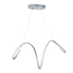 GLOBOSTAR® SPIRALE 61285 Μοντέρνο Κρεμαστό Φωτιστικό Οροφής LED 75W 8400lm 300° AC 220-240V IP20 Ρυθμιζόμενο Λευκό CCT με Χειριστήριο από 2700K έως 6000K Dimmable - Lumileds SMD Chip - Νίκελ Βούρτσας - Μ72 x Π25 x Υ30cm - 3 Χρόνια Εγγύηση - Image 4
