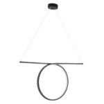 GLOBOSTAR® ROME 61294 Μοντέρνο Κρεμαστό Φωτιστικό Οροφής LED 24W 2640lm 200° AC 220-240V IP20 Ρυθμιζόμενο Λευκό CCT με On/Off 2700K/4500K/6000K - Lumileds SMD Chip - Μαύρο Ματ - Μ65.5 x Π4 x Υ33cm - 3 Χρόνια Εγγύηση - Image 3