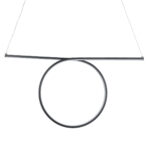 GLOBOSTAR® ROME 61294 Μοντέρνο Κρεμαστό Φωτιστικό Οροφής LED 24W 2640lm 200° AC 220-240V IP20 Ρυθμιζόμενο Λευκό CCT με On/Off 2700K/4500K/6000K - Lumileds SMD Chip - Μαύρο Ματ - Μ65.5 x Π4 x Υ33cm - 3 Χρόνια Εγγύηση - Image 6