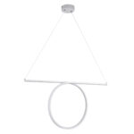 GLOBOSTAR® ROME 61295 Μοντέρνο Κρεμαστό Φωτιστικό Οροφής LED 24W 2640lm 200° AC 220-240V IP20 Ρυθμιζόμενο Λευκό CCT με On/Off 2700K/4500K/6000K - Lumileds SMD Chip - Λευκό Ματ - Μ65.5 x Π4 x Υ33cm - 3 Χρόνια Εγγύηση - Image 3