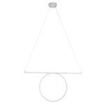 GLOBOSTAR® ROME 61295 Μοντέρνο Κρεμαστό Φωτιστικό Οροφής LED 24W 2640lm 200° AC 220-240V IP20 Ρυθμιζόμενο Λευκό CCT με On/Off 2700K/4500K/6000K - Lumileds SMD Chip - Λευκό Ματ - Μ65.5 x Π4 x Υ33cm - 3 Χρόνια Εγγύηση - Image 4