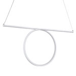 GLOBOSTAR® ROME 61295 Μοντέρνο Κρεμαστό Φωτιστικό Οροφής LED 24W 2640lm 200° AC 220-240V IP20 Ρυθμιζόμενο Λευκό CCT με On/Off 2700K/4500K/6000K - Lumileds SMD Chip - Λευκό Ματ - Μ65.5 x Π4 x Υ33cm - 3 Χρόνια Εγγύηση - Image 5