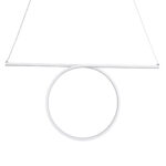 GLOBOSTAR® ROME 61295 Μοντέρνο Κρεμαστό Φωτιστικό Οροφής LED 24W 2640lm 200° AC 220-240V IP20 Ρυθμιζόμενο Λευκό CCT με On/Off 2700K/4500K/6000K - Lumileds SMD Chip - Λευκό Ματ - Μ65.5 x Π4 x Υ33cm - 3 Χρόνια Εγγύηση - Image 6