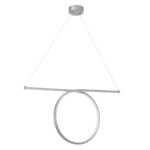 GLOBOSTAR® ROME 61296 Μοντέρνο Κρεμαστό Φωτιστικό Οροφής LED 24W 2640lm 200° AC 220-240V IP20 Ρυθμιζόμενο Λευκό CCT με On/Off 2700K/4500K/6000K - Lumileds SMD Chip - Νίκελ Βούρτσας - Μ65.5 x Π4 x Υ33cm - 3 Χρόνια Εγγύηση - Image 3