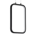GLOBOSTAR® DEROBA 61298 Μοντέρνο Κρεμαστό Φωτιστικό Οροφής LED 12W 1320lm 360° AC 220-240V IP20 Ρυθμιζόμενο Λευκό CCT με On/Off 2700K/4500K/6000K - Lumileds SMD Chip - Μαύρο Ματ - Μ16 x Π1.6 x Υ25.5cm - 3 Χρόνια Εγγύηση - Image 3