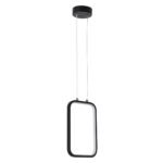 GLOBOSTAR® DEROBA 61298 Μοντέρνο Κρεμαστό Φωτιστικό Οροφής LED 12W 1320lm 360° AC 220-240V IP20 Ρυθμιζόμενο Λευκό CCT με On/Off 2700K/4500K/6000K - Lumileds SMD Chip - Μαύρο Ματ - Μ16 x Π1.6 x Υ25.5cm - 3 Χρόνια Εγγύηση - Image 4