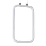 GLOBOSTAR® DEROBA 61299 Μοντέρνο Κρεμαστό Φωτιστικό Οροφής LED 12W 1320lm 360° AC 220-240V IP20 Ρυθμιζόμενο Λευκό CCT με On/Off 2700K/4500K/6000K - Lumileds SMD Chip - Λευκό Ματ - Μ16 x Π1.6 x Υ25.5cm - 3 Χρόνια Εγγύηση - Image 3