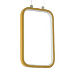 GLOBOSTAR® DEROBA 61301 Μοντέρνο Κρεμαστό Φωτιστικό Οροφής LED 12W 1320lm 360° AC 220-240V IP20 Ρυθμιζόμενο Λευκό CCT με On/Off 2700K/4500K/6000K - Lumileds SMD Chip - Χρυσό Βούρτσας - Μ16 x Π1.6 x Υ25.5cm - 3 Χρόνια Εγγύηση - Image 3