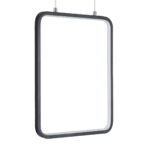 GLOBOSTAR® NEROBA 61302 Μοντέρνο Κρεμαστό Φωτιστικό Οροφής LED 18W 1980lm 360° AC 220-240V IP20 Ρυθμιζόμενο Λευκό CCT με On/Off 2700K/4500K/6000K - Lumileds SMD Chip - Μαύρο Ματ - Μ29 x Π2 x Υ36cm - 3 Χρόνια Εγγύηση - Image 3