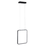 GLOBOSTAR® NEROBA 61302 Μοντέρνο Κρεμαστό Φωτιστικό Οροφής LED 18W 1980lm 360° AC 220-240V IP20 Ρυθμιζόμενο Λευκό CCT με On/Off 2700K/4500K/6000K - Lumileds SMD Chip - Μαύρο Ματ - Μ29 x Π2 x Υ36cm - 3 Χρόνια Εγγύηση - Image 4
